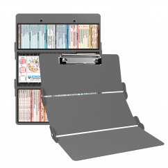 WhiteCoat Clipboard® Trifold - Silver Medical Edition