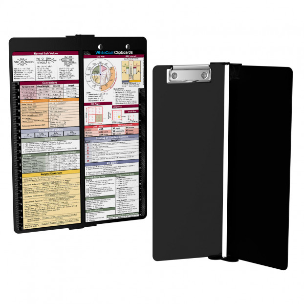 WhiteCoat Clipboard - Vertical - Black Medical Edition Slightly Damaged 