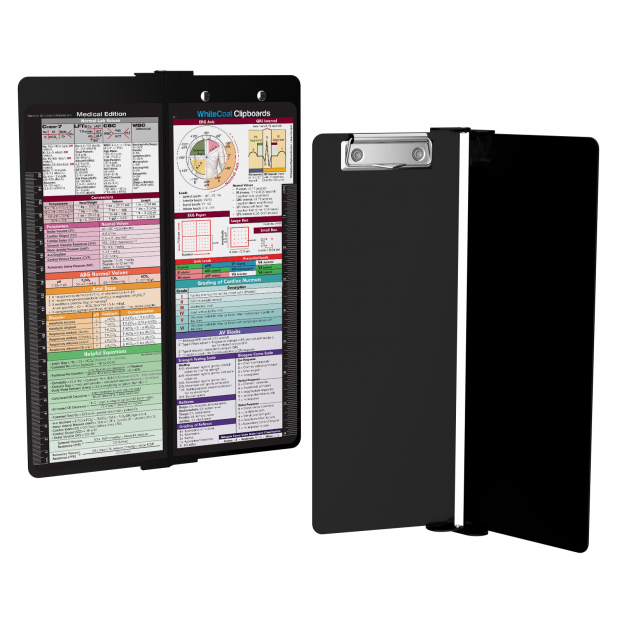 WhiteCoat Clipboard® Vertical - Black Medical Edition