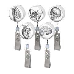 Vintage Anatomy Button Badge Reel Pack