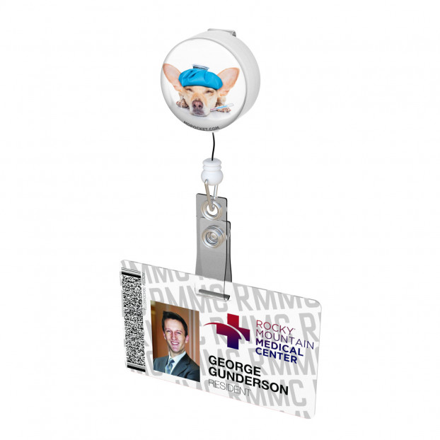 Sick Chihuahua Button Badge Reel 