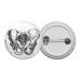 Vintage Pelvis Diagram Pinback Button