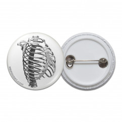 Vintage Ribcage Diagram Pinback Button