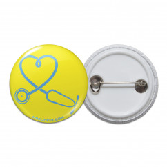 Stethoscope Heart Pinback Button