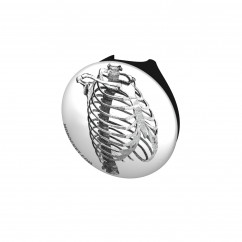 Vintage Ribcage Diagram Stethoscope Button