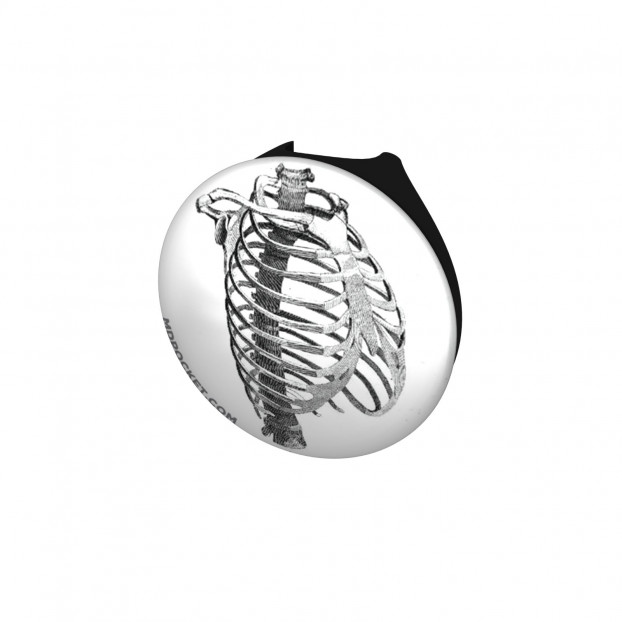 Vintage Ribcage Diagram Stethoscope Button