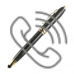 Twist Pocket Penlight with Stylus - Silver/Gun Metal